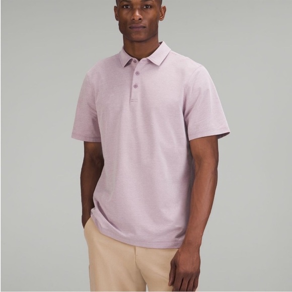 NWT Lululemon Evolution Short Sleeve Polo Shirt Oxford Size Large - Picture 1 of 6